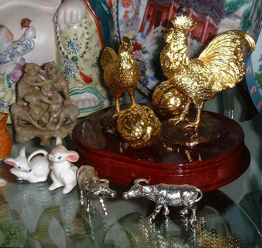 Golden Roosters (Side view)